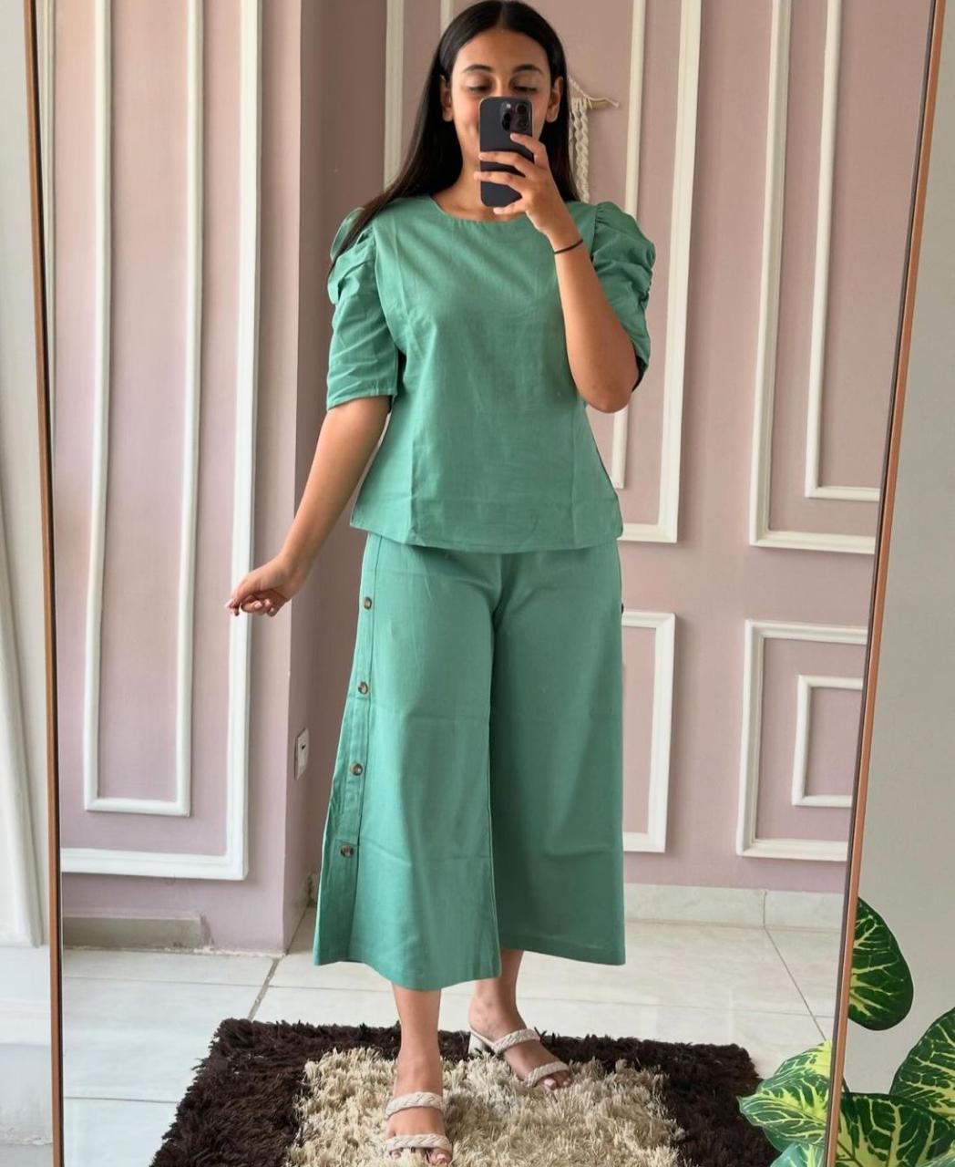 Stylish Chic Embroidered Co-ord Set