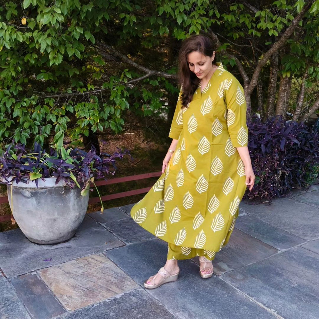 Elegant Green Printed Co-ord Set