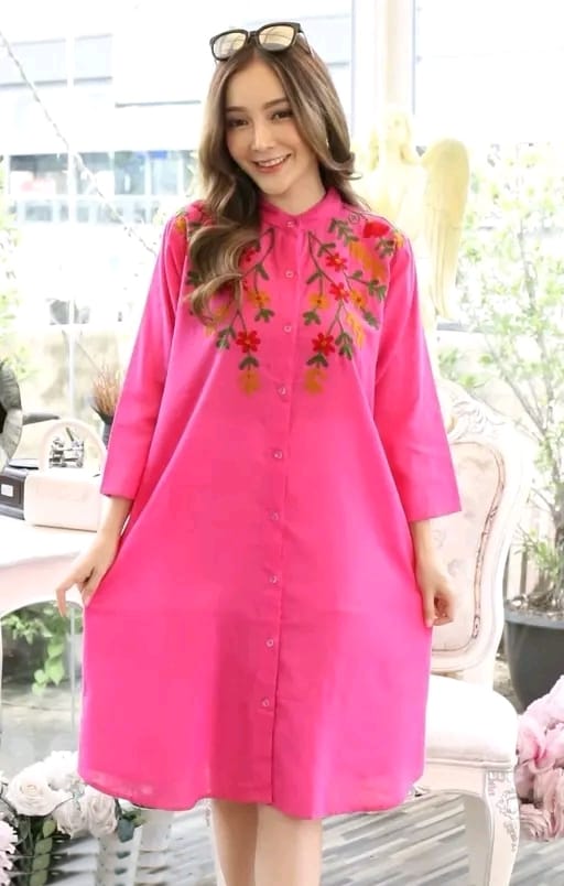 New Aline Embroidery Cotton Dress