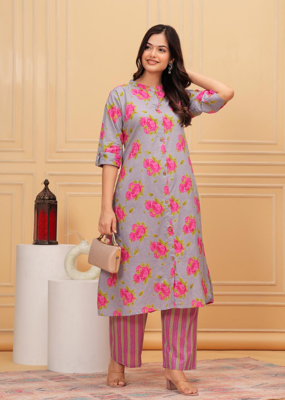 Premium Floral Printed Co-ord Set