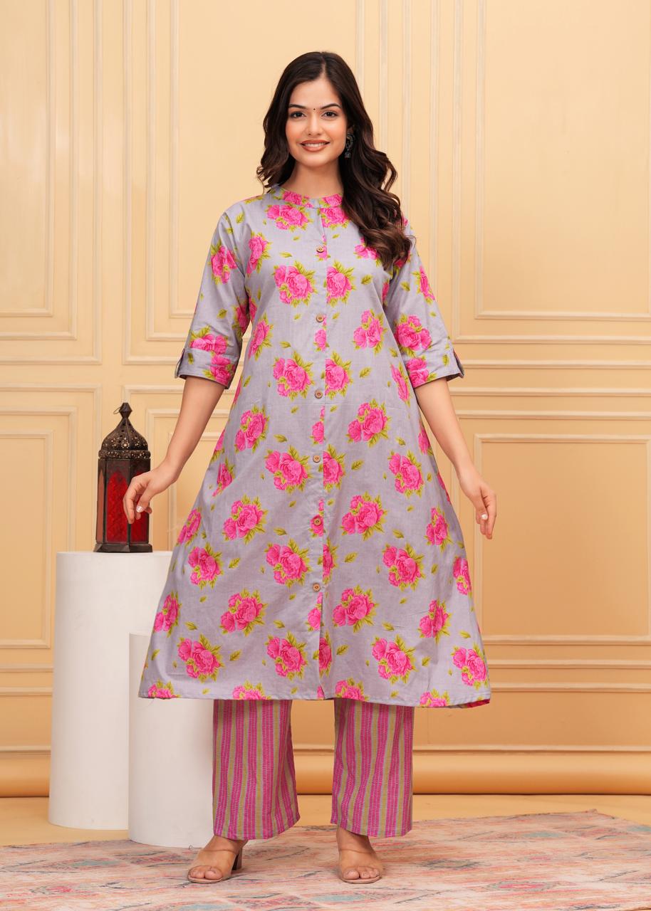 Premium Floral Printed Co-ord Set