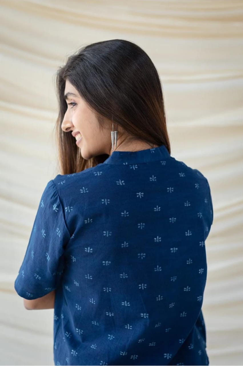 Stylish Blue Printed Co-ord Set