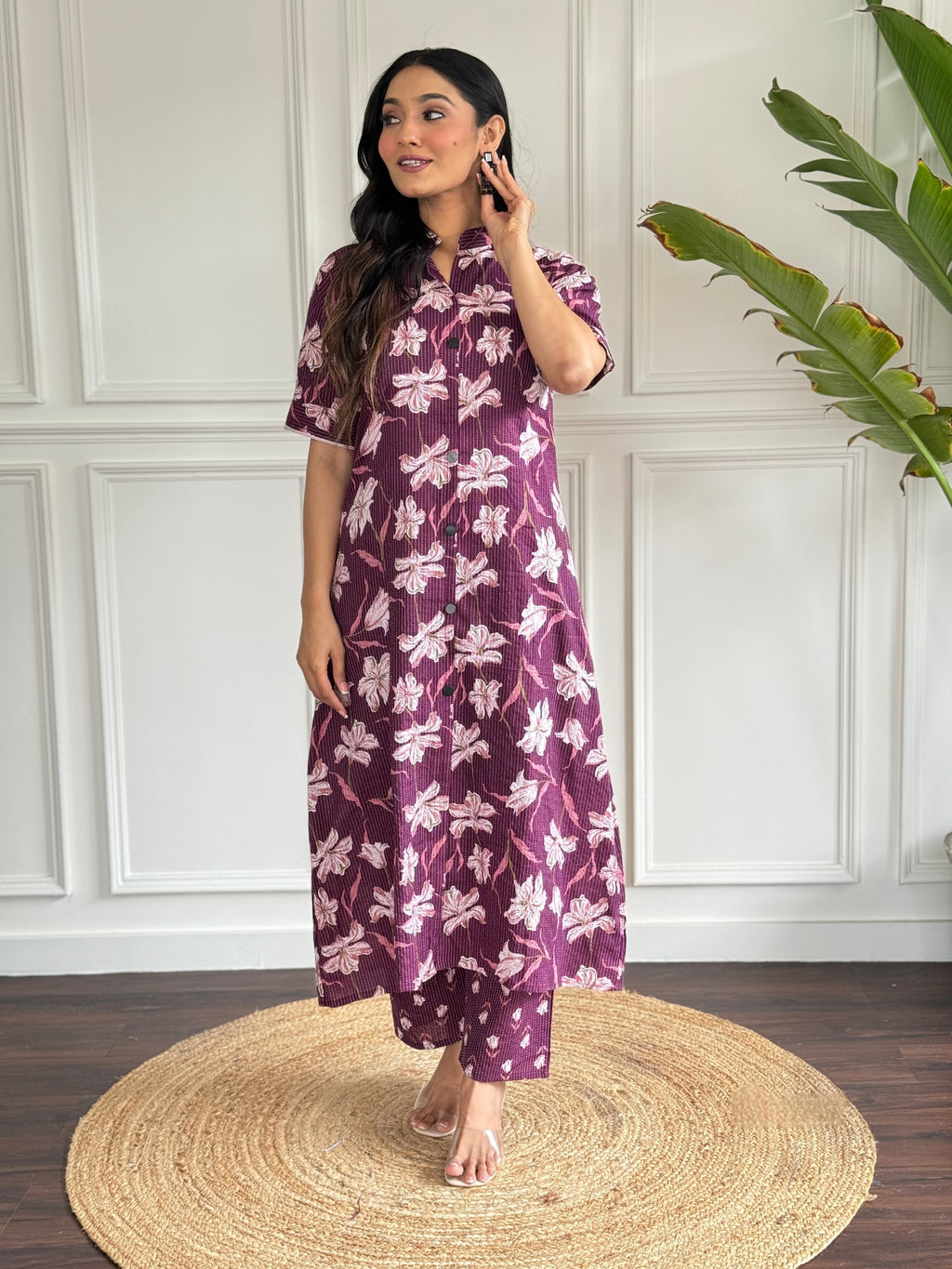 Floral A-line Designer Co-ord Set