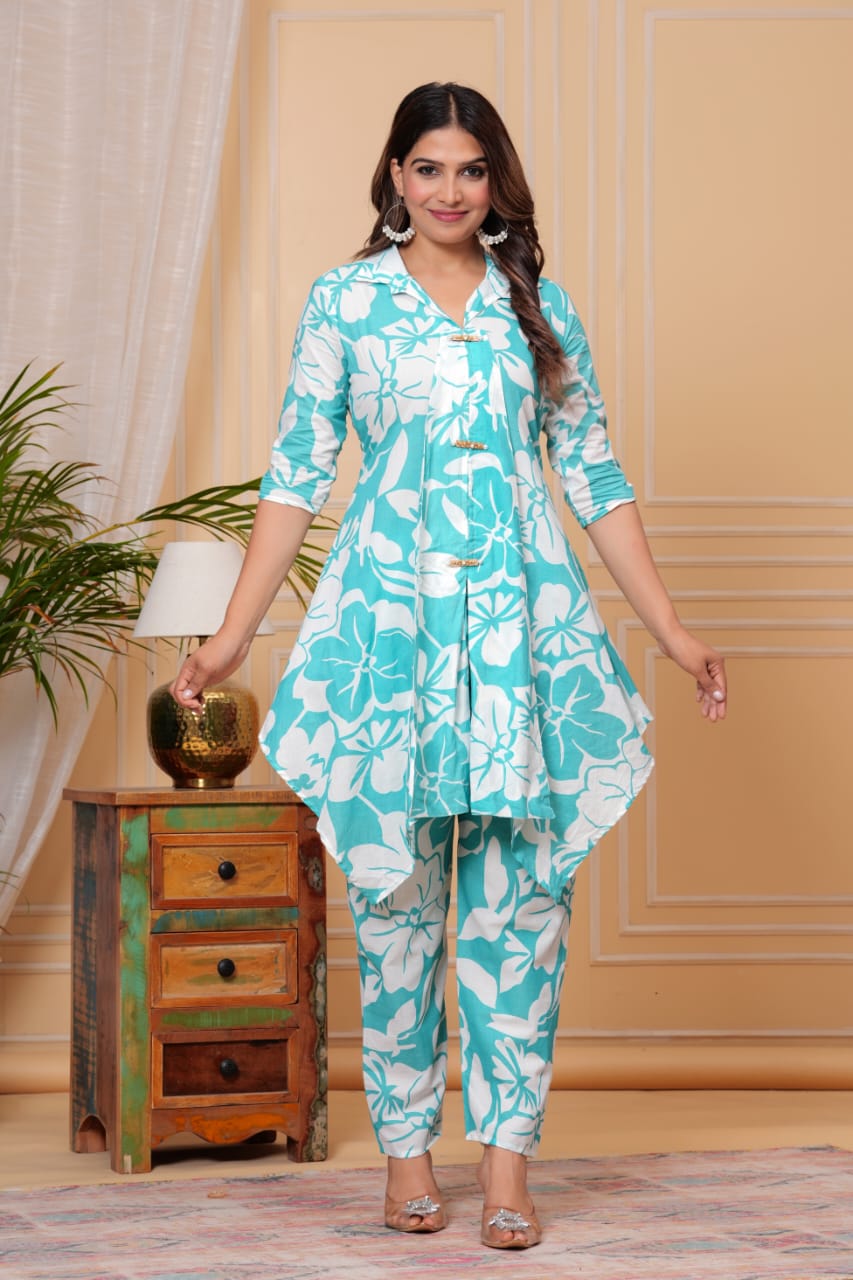 Elegant Floral Printed Co-ord Set