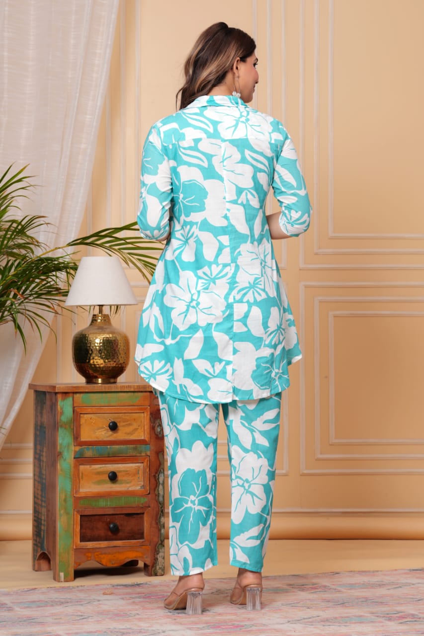 Elegant Floral Printed Co-ord Set