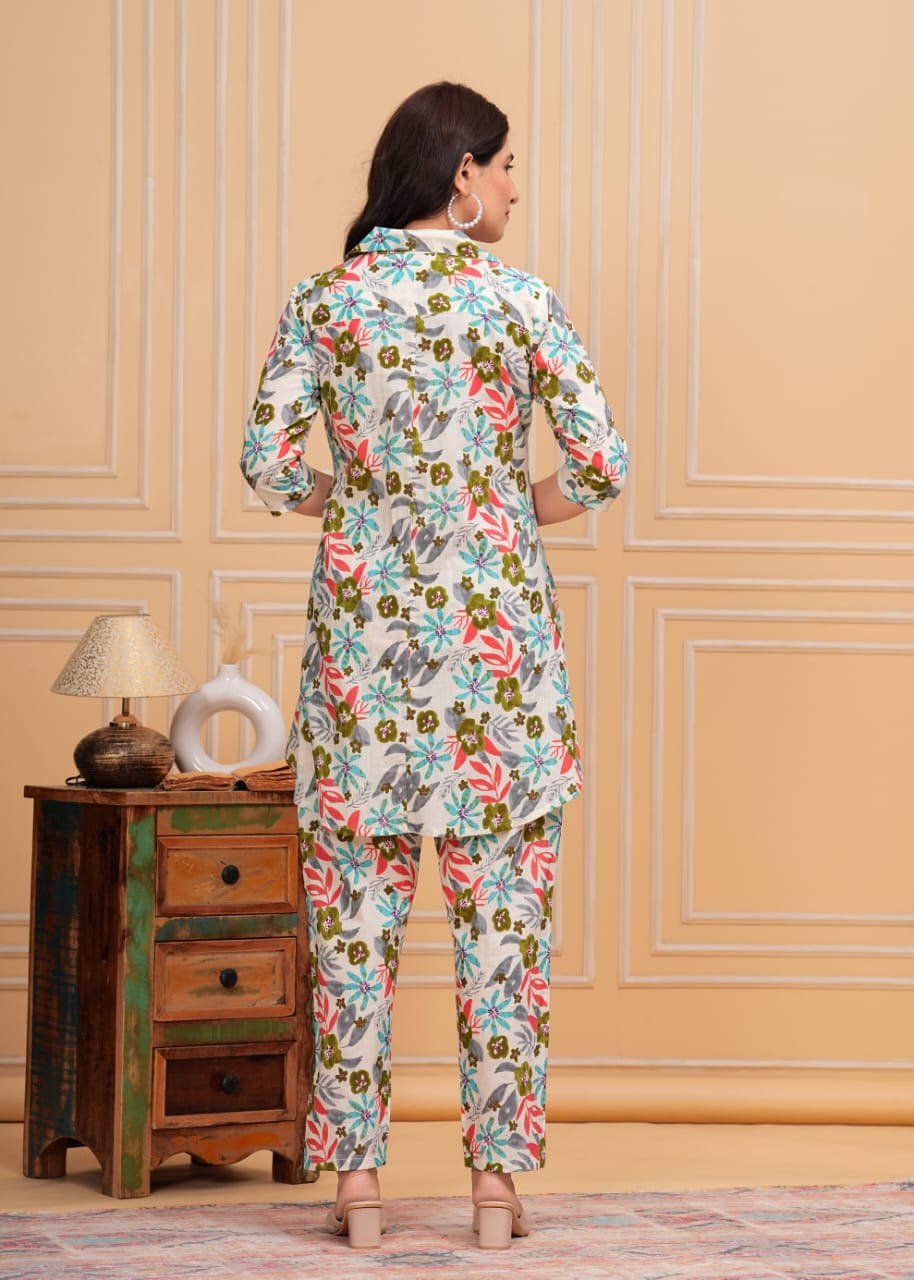 Designer Floral Printed Co-ord Set