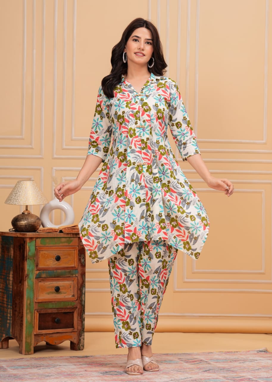 Designer Floral Printed Co-ord Set