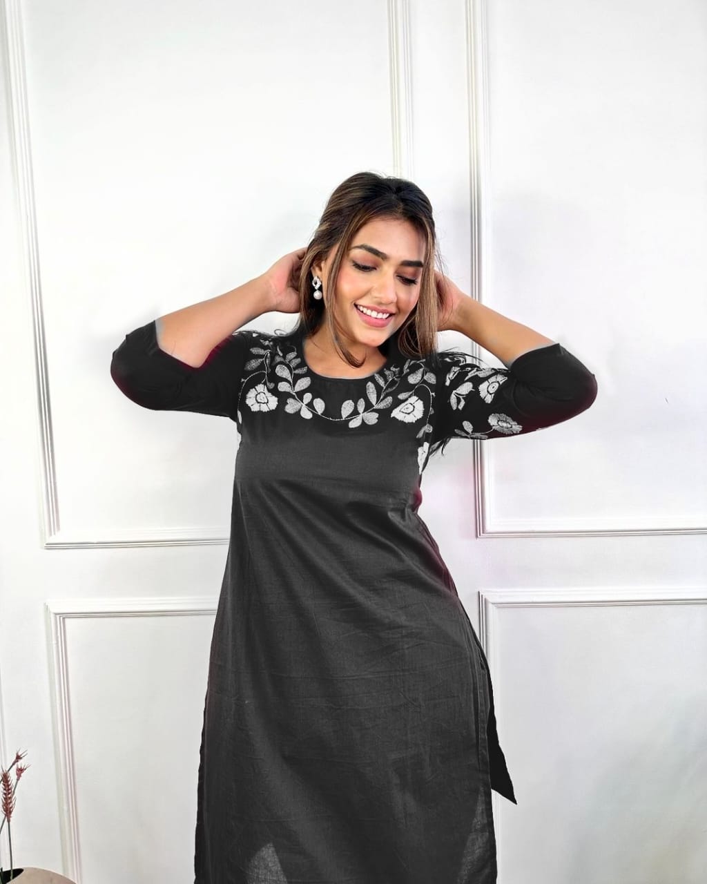 Elegant Black Embroidered Co-ord Set