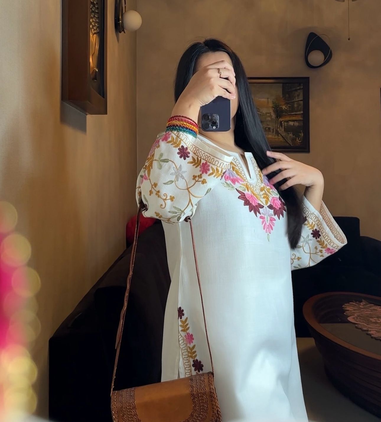 Premium White Embroidered Co-ord Set