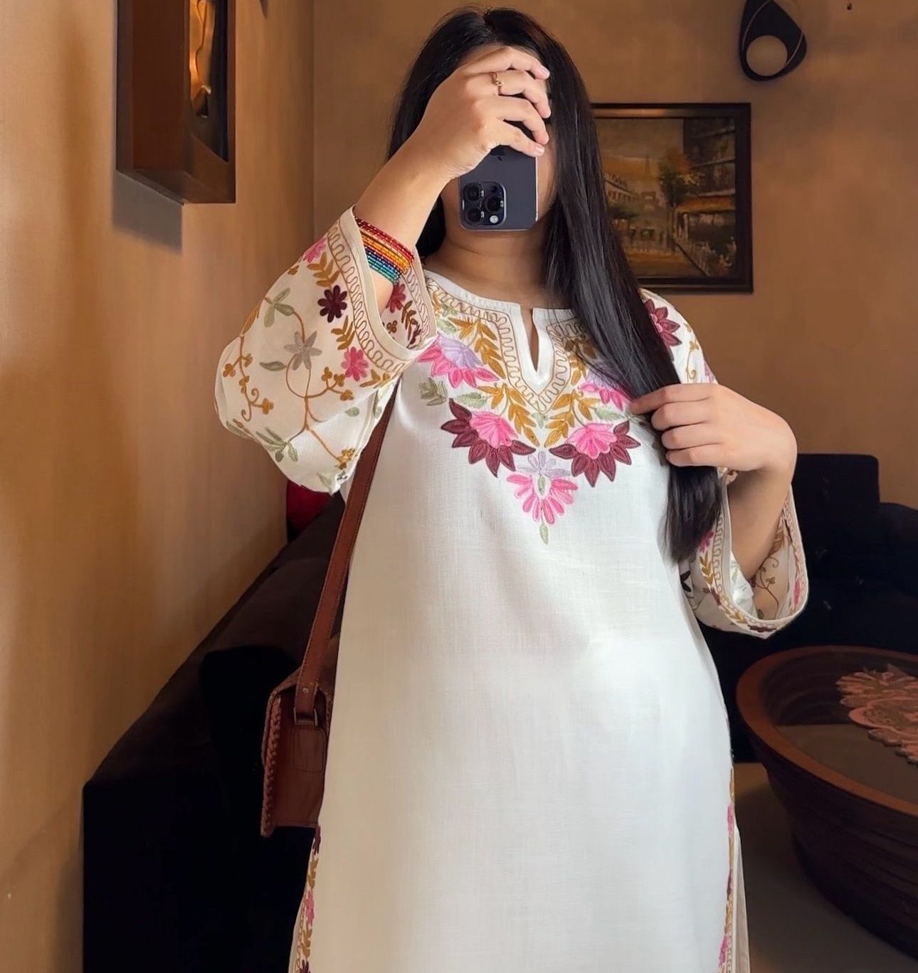 Premium White Embroidered Co-ord Set