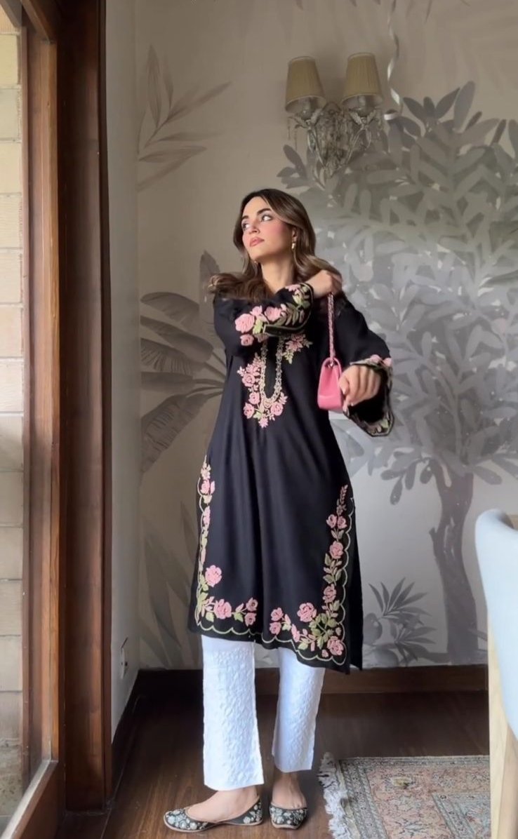 Premium Black Embroidered Co-ord Set