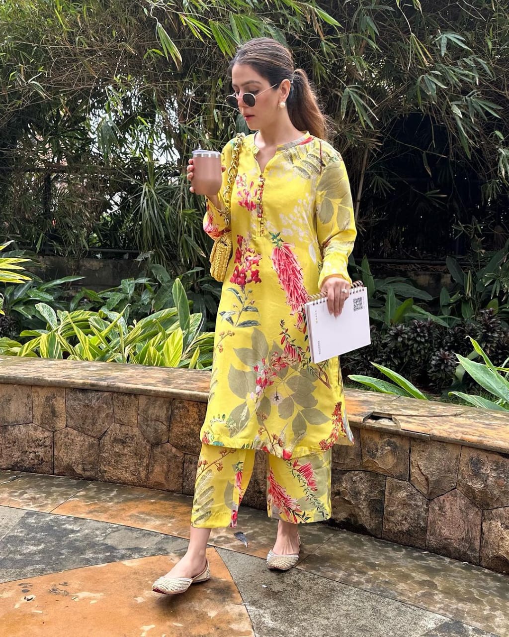 Floral Yellow Printed Co-ord Set