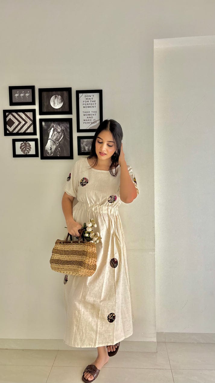 Beautiful Cream Midi Dress