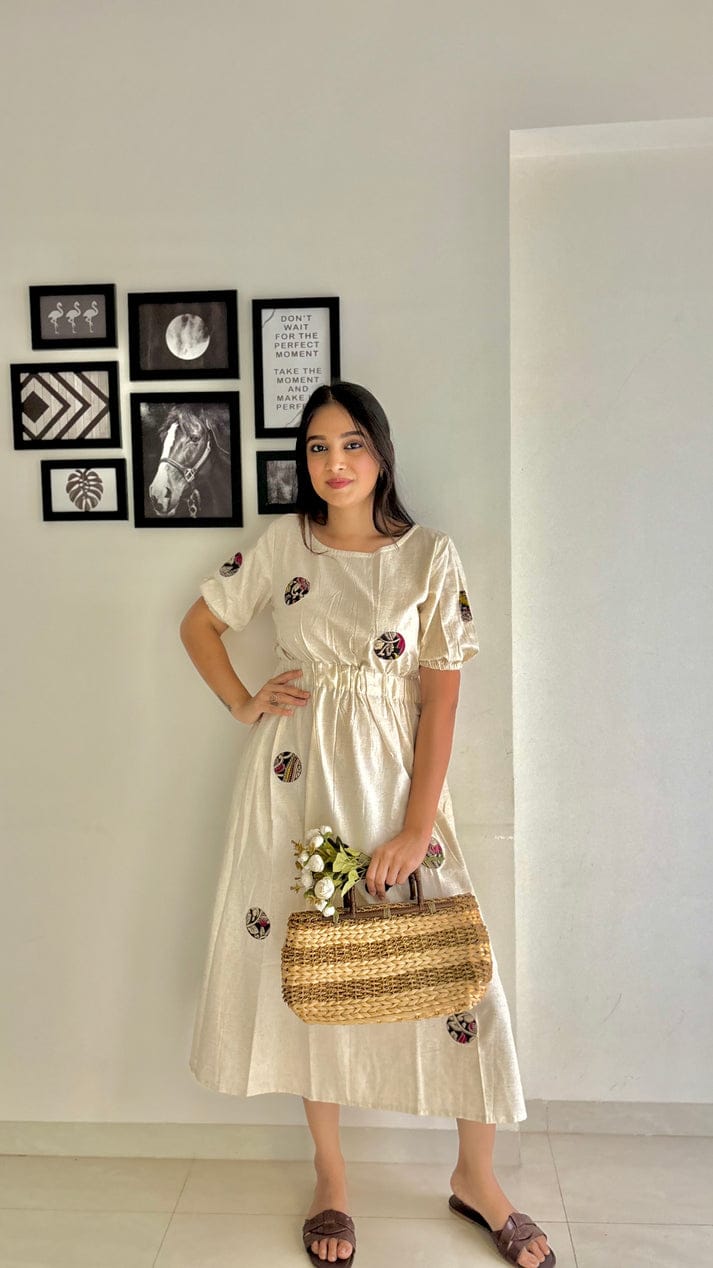 Beautiful Cream Midi Dress