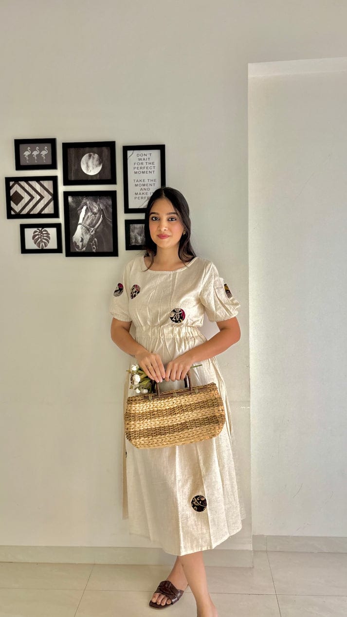 Beautiful Cream Midi Dress