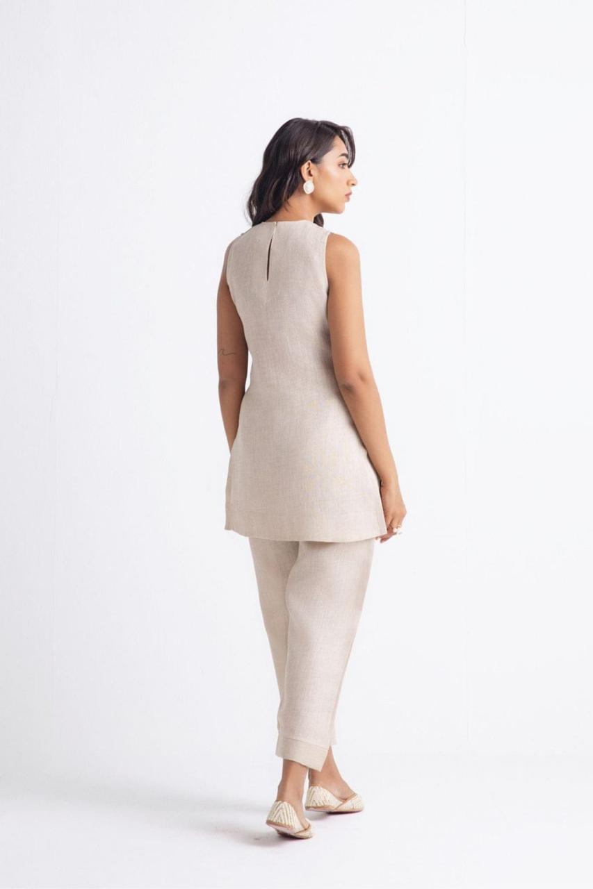 Classy Cream Solid Co-ord Set