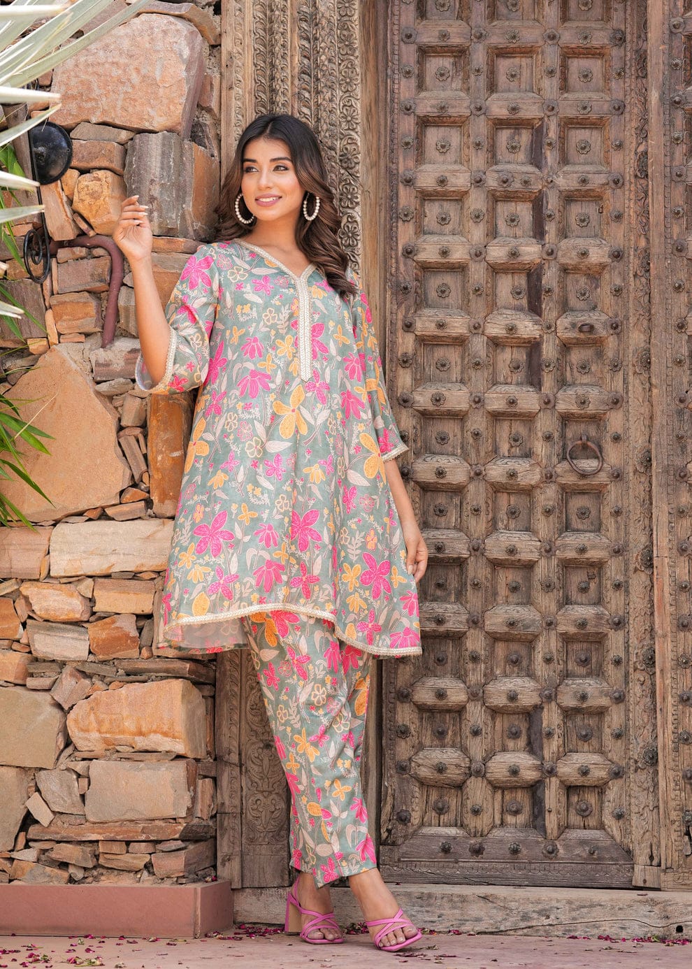 Premium Floral Designer Co-ord Set