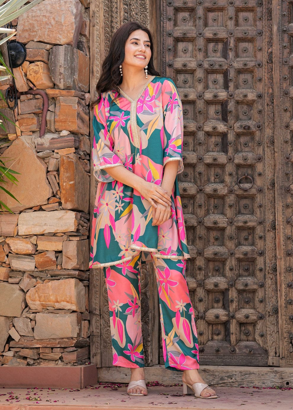 Premium Floral Designer Co-ord Set