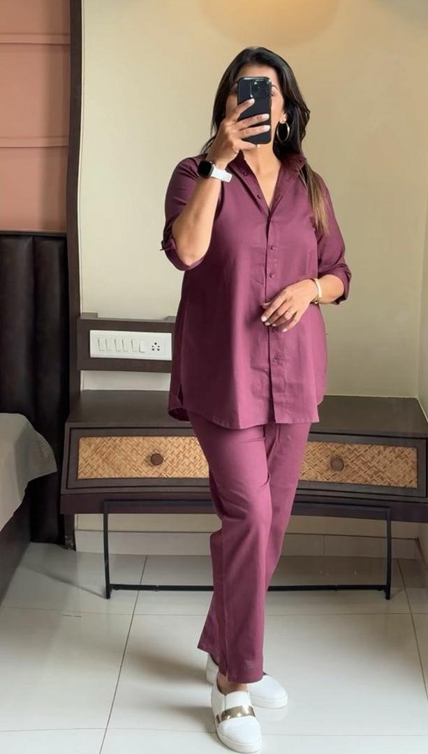 Premium Classy Solid Co-ord Set