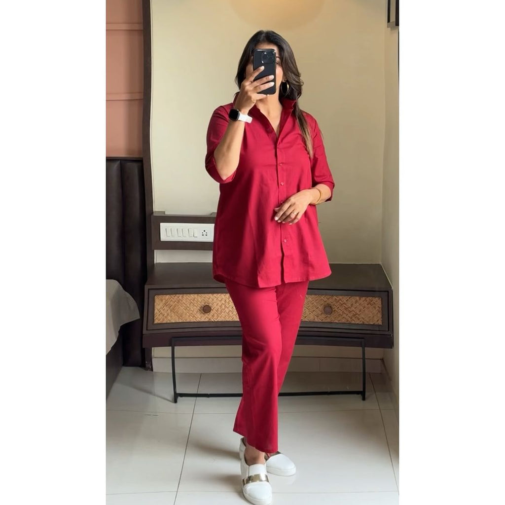 Premium Classy Solid Co-ord Set