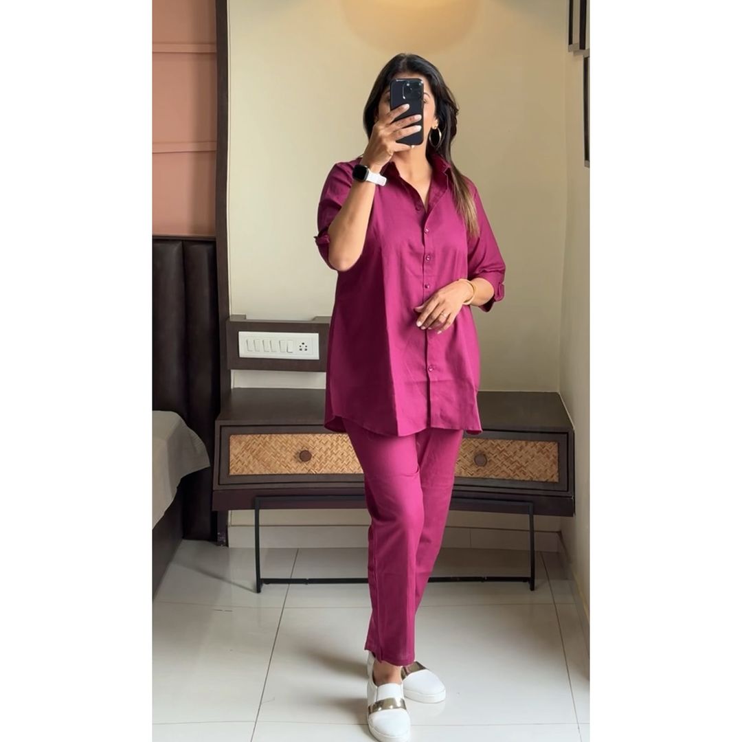 Premium Classy Solid Co-ord Set