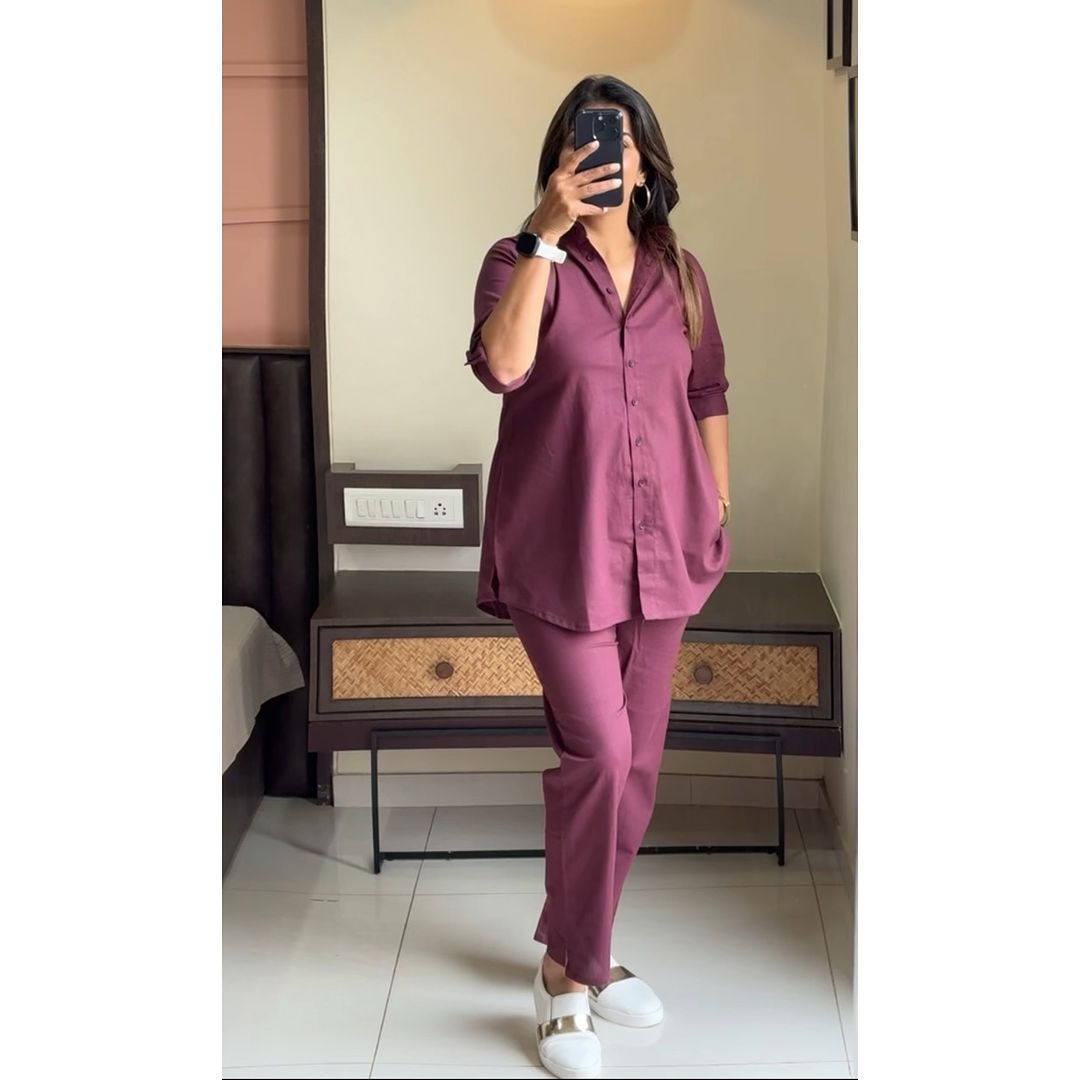 Premium Classy Solid Co-ord Set