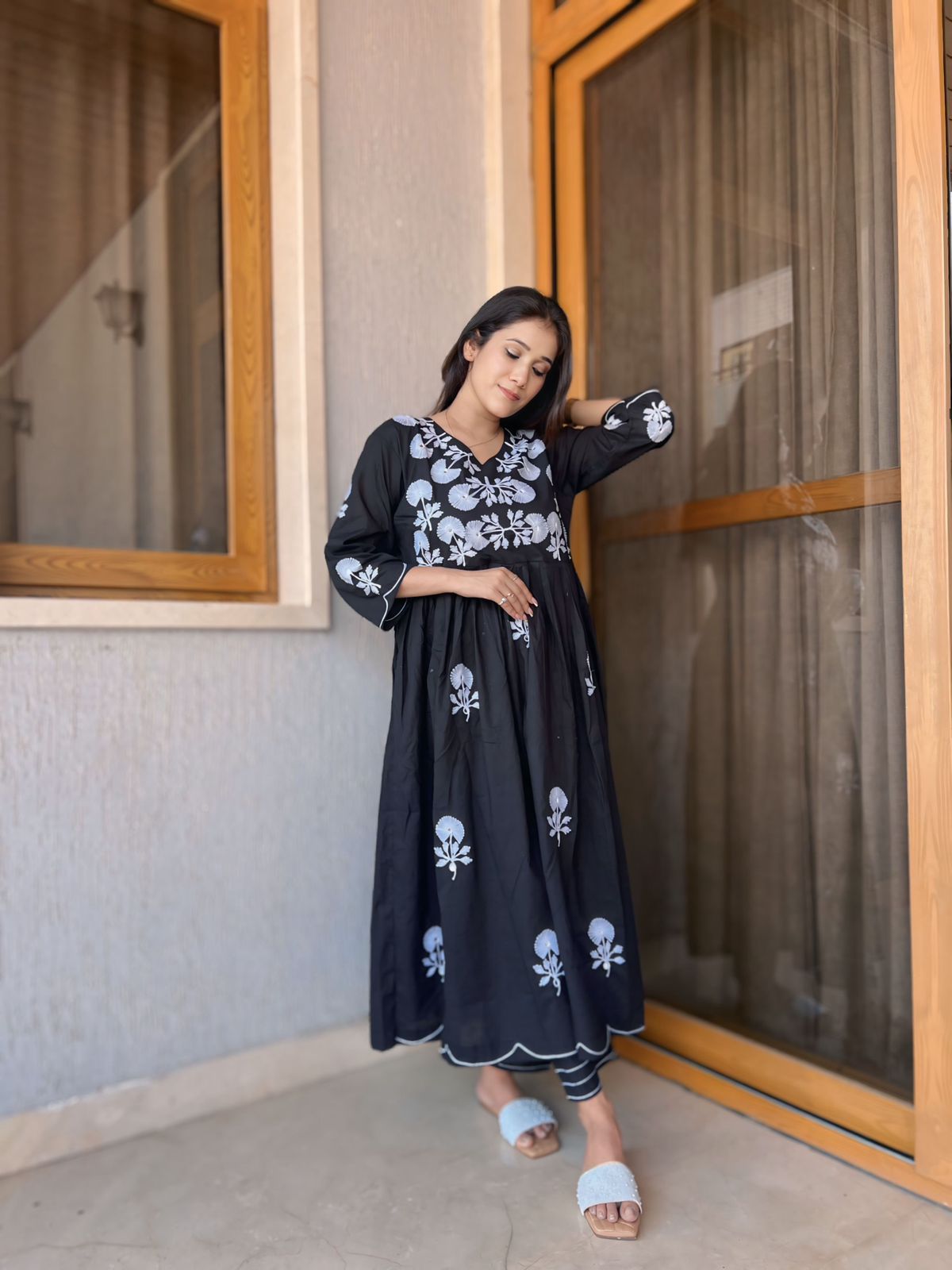 Designer Floral Embroidered Co-ord Set