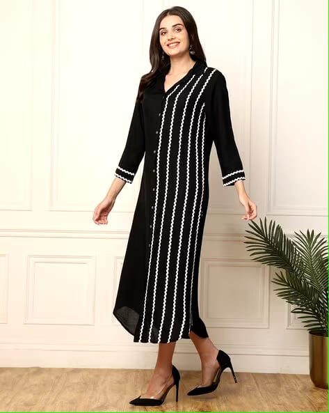 Designer A-Line Midi Dress