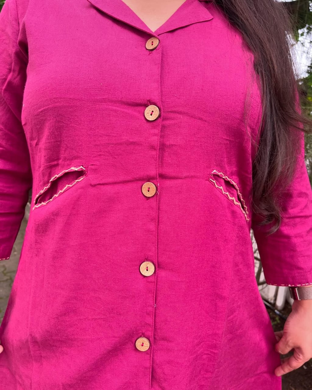 Monochrome Pink Embroidered Co-ord Set