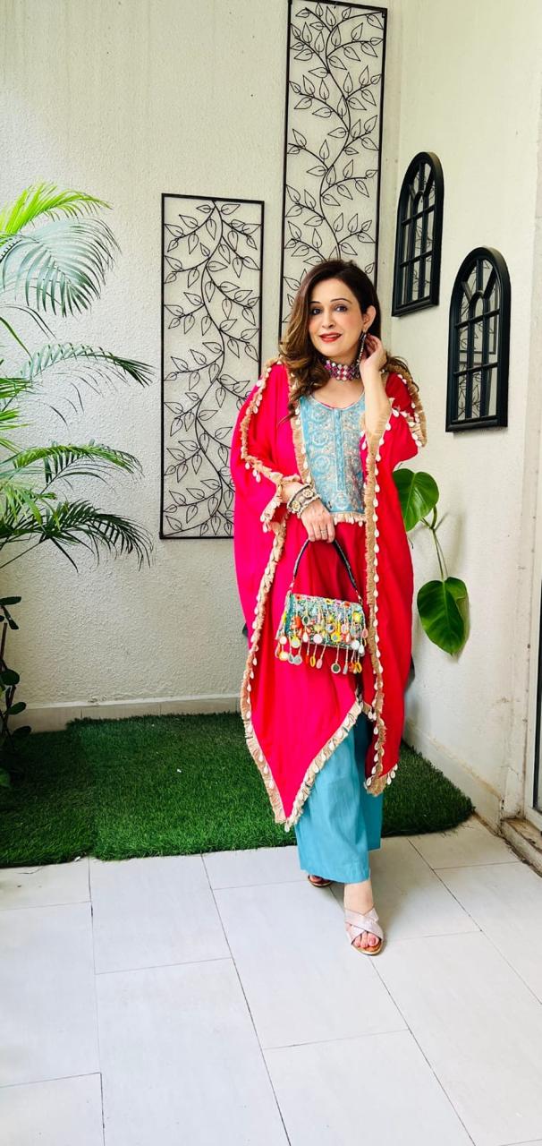 Trendy Kaftan Embroidered Co-ord Set