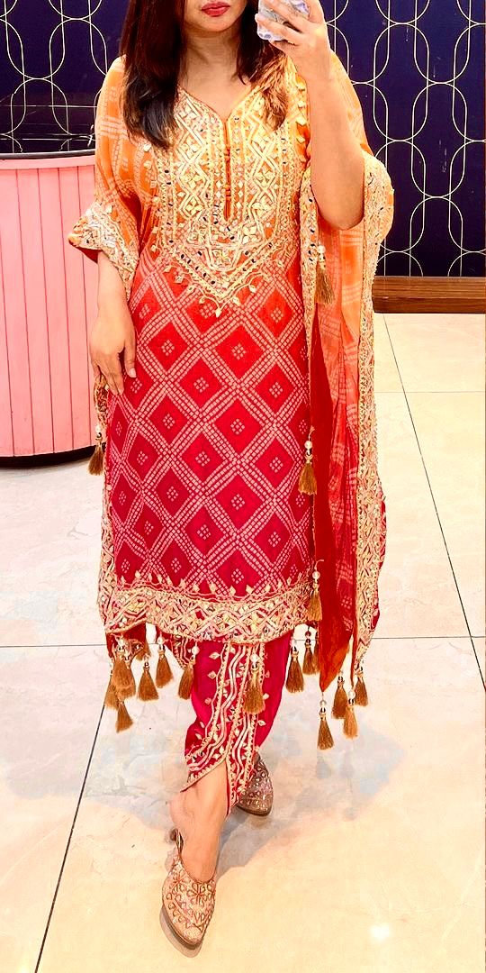 Designer Kaftan Embroidered Co-ord Set