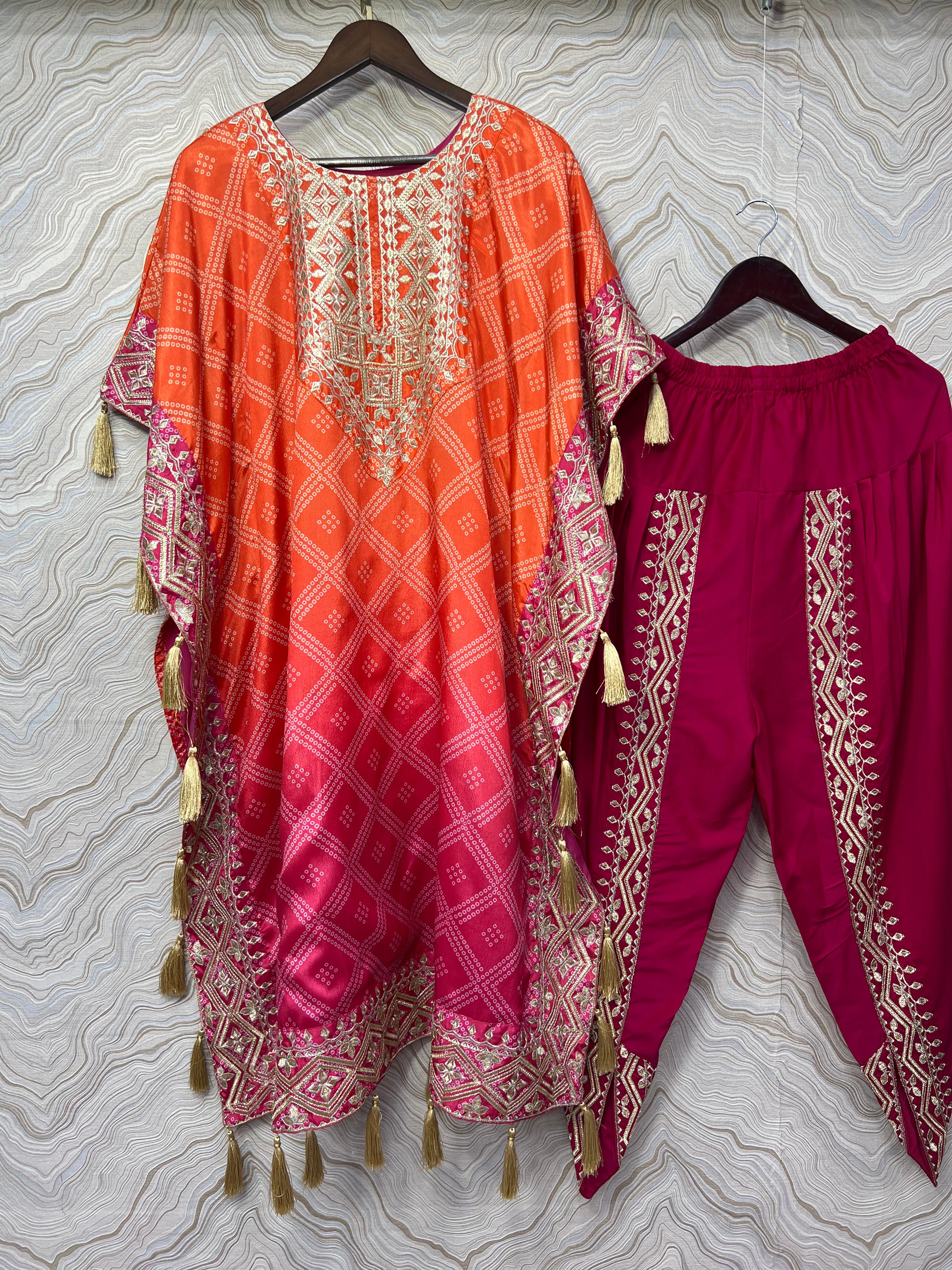 Designer Kaftan Embroidered Co-ord Set
