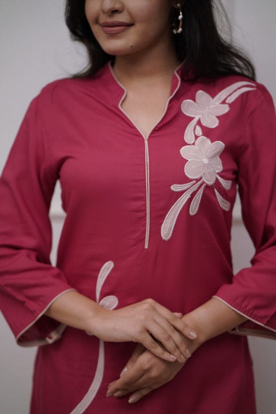 Classy Floral Embroidered Co-ord Set