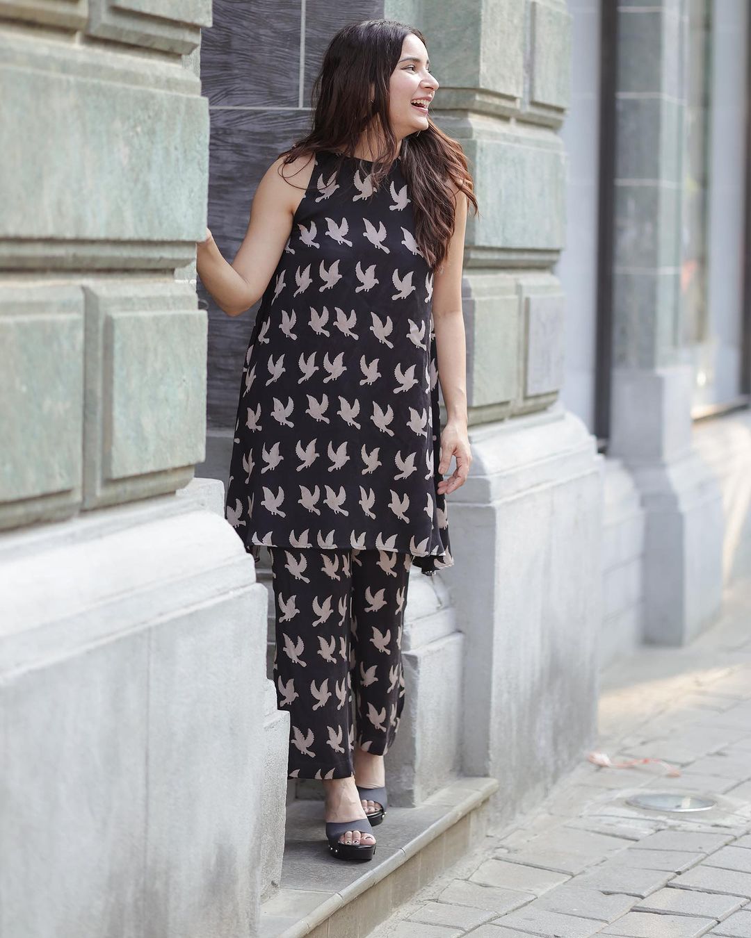 Elegant Black Embroidered Co-ord Set