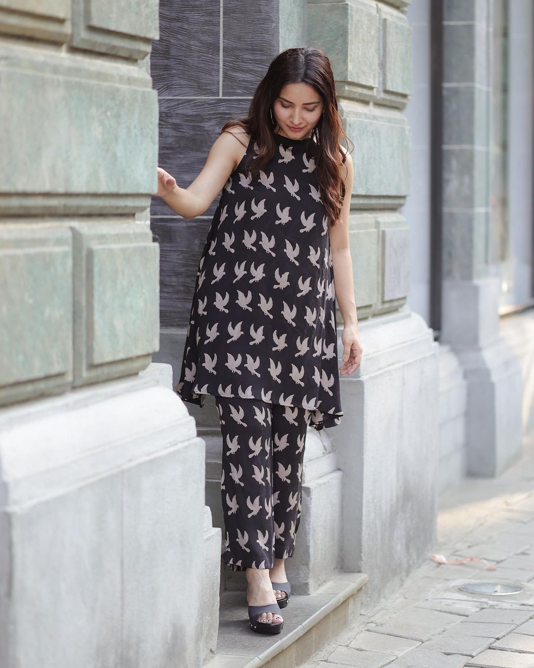 Elegant Black Embroidered Co-ord Set