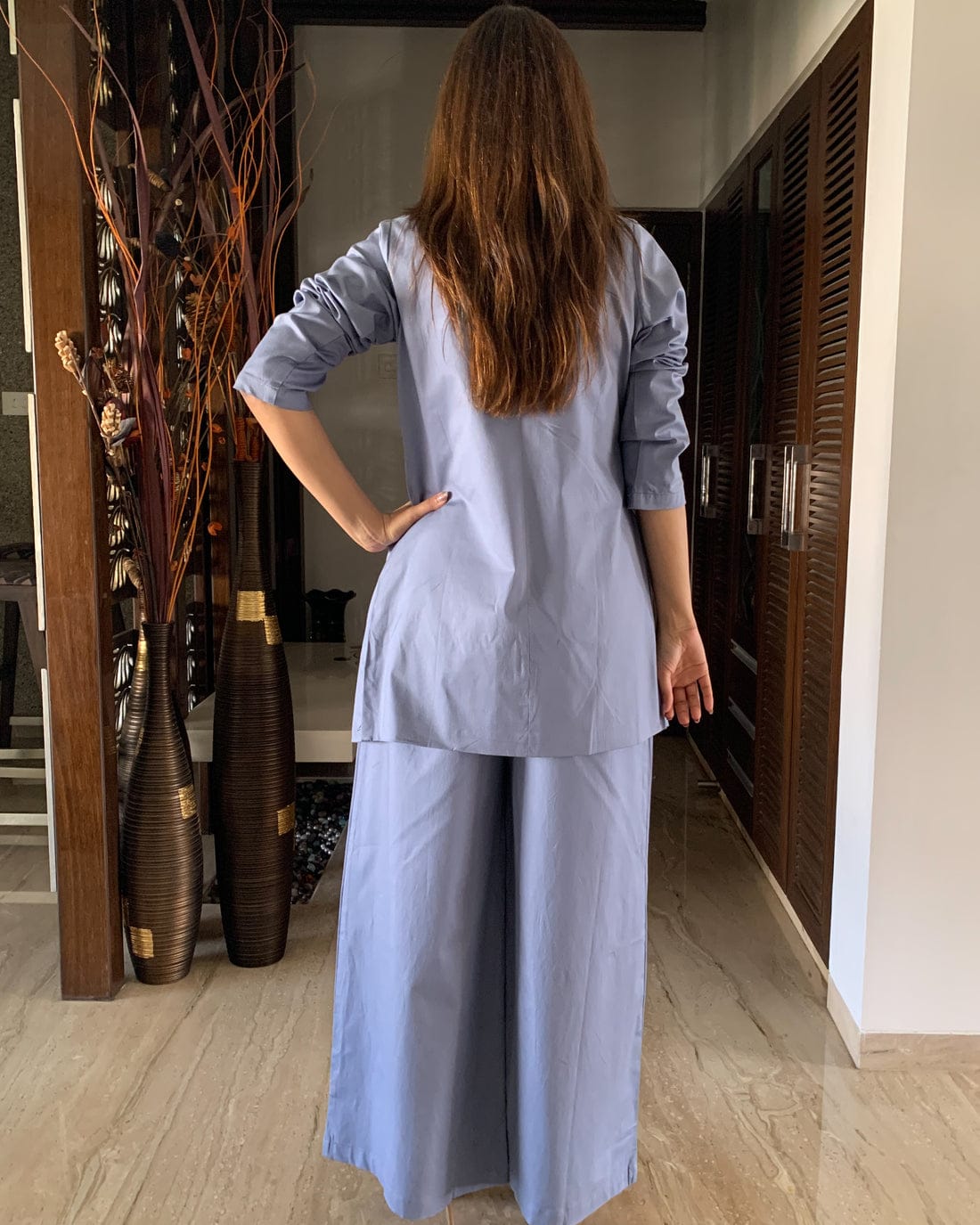 Solid Stylish 3 Piece Co-ord Set