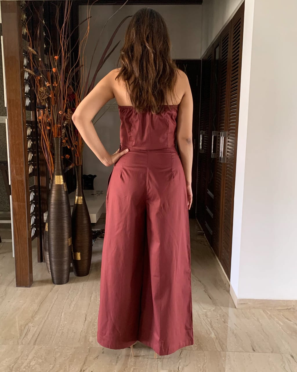 Solid Stylish 3 Piece Co-ord Set