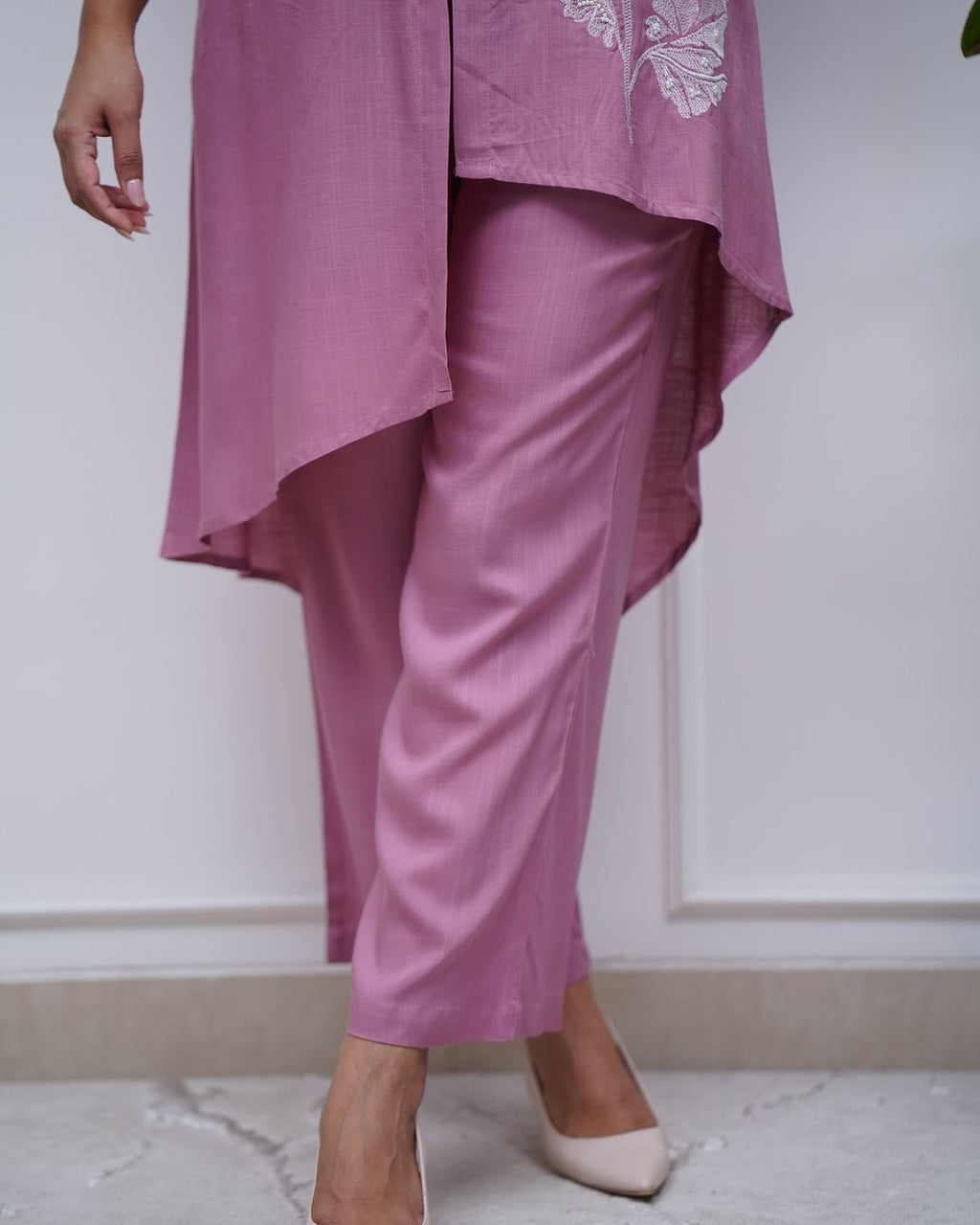 Stylish Floral Embroidered Co-ord Set