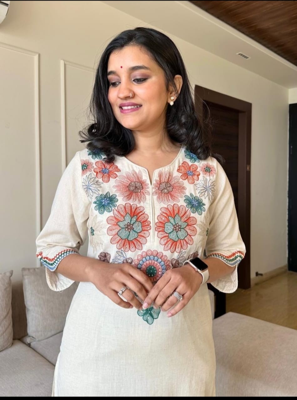 Cotton Embroidered Co-ord Set