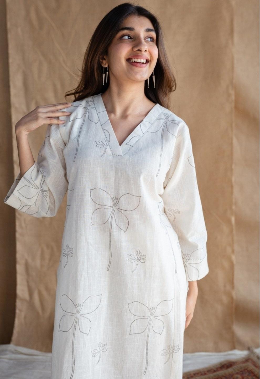 Elegant White Printed Co-ord Set