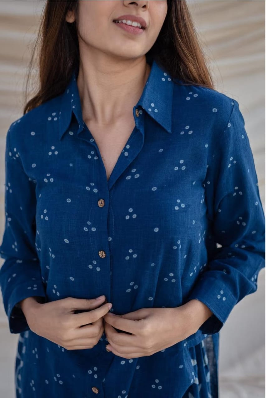 Designer Blue Embroidered Co-ord Set