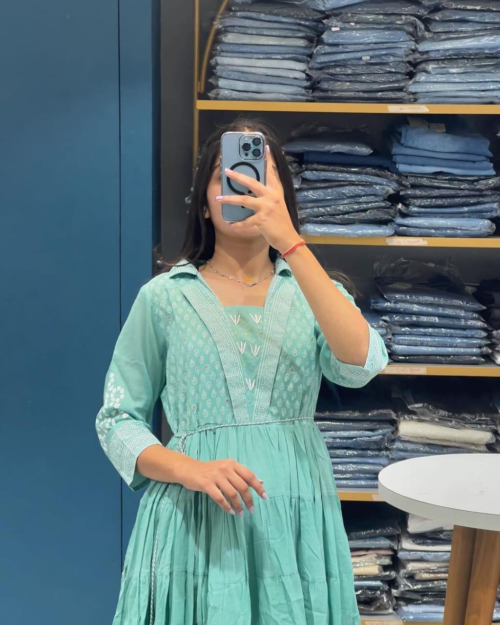 Designer Anarkali Printed Co-ord Set