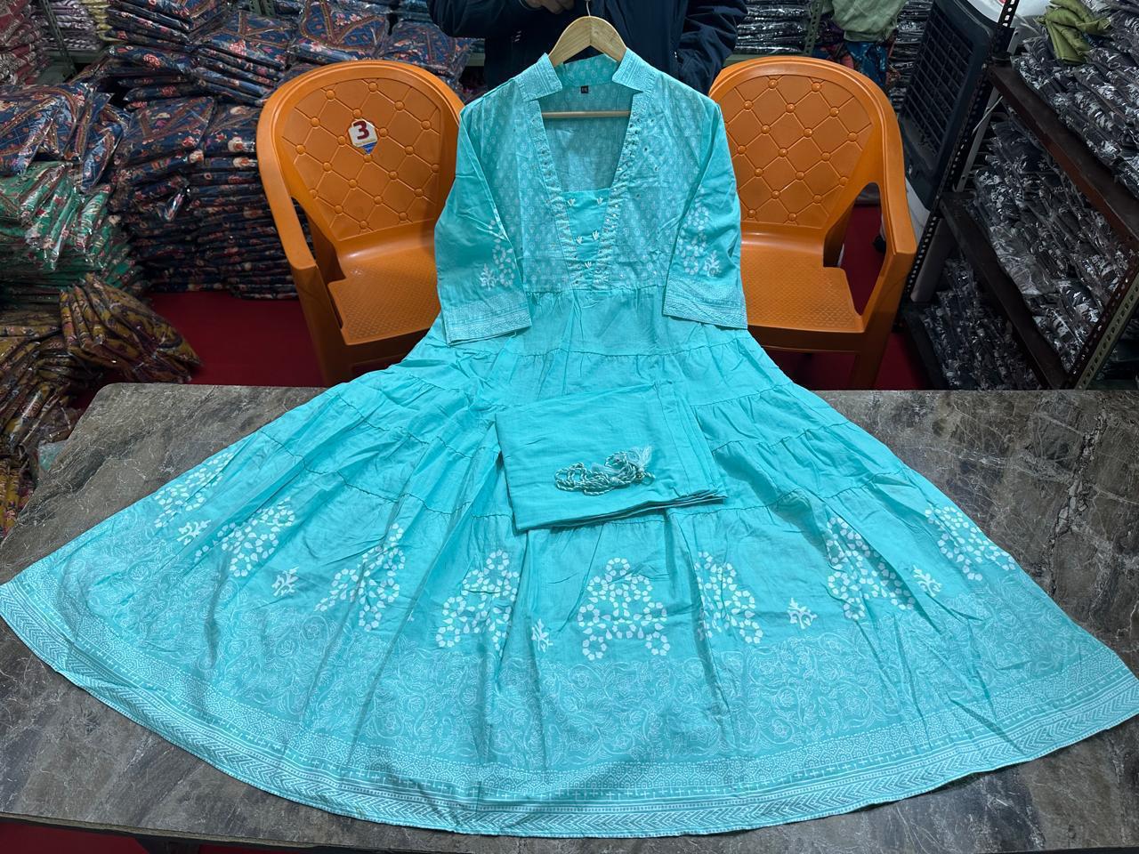 Designer Anarkali Printed Co-ord Set