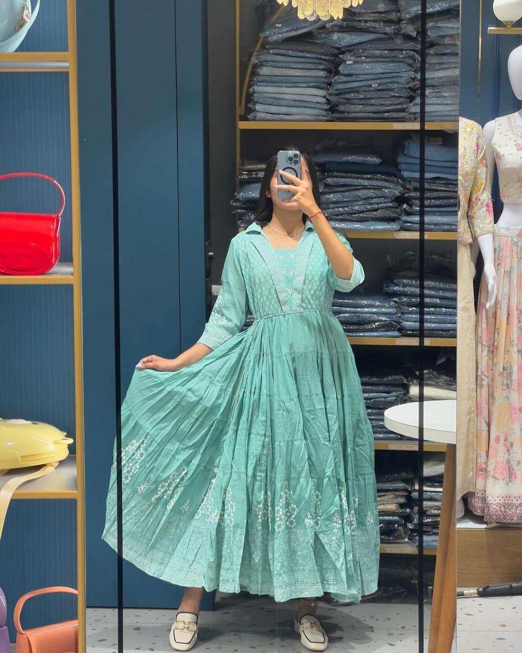 Designer Anarkali Printed Co-ord Set