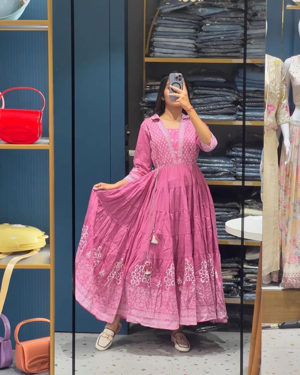 Designer Anarkali Printed Co-ord Set