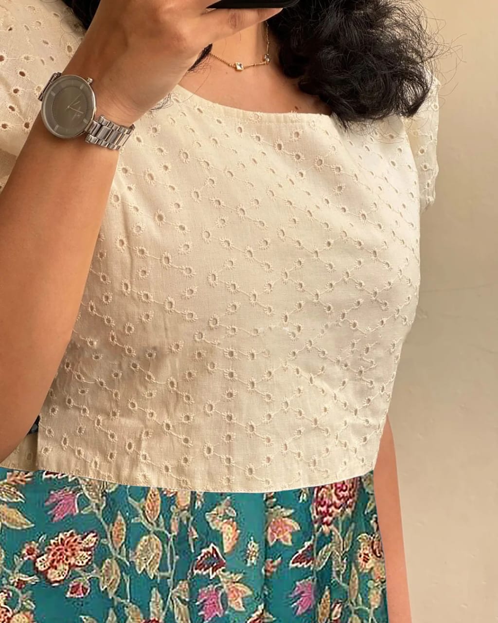 Designer Floral Printed Midi Dress