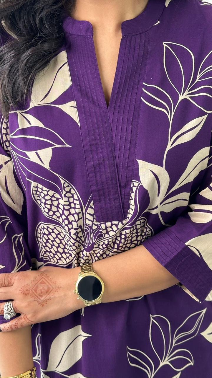 Elegant Floral Printed Co-ord Set