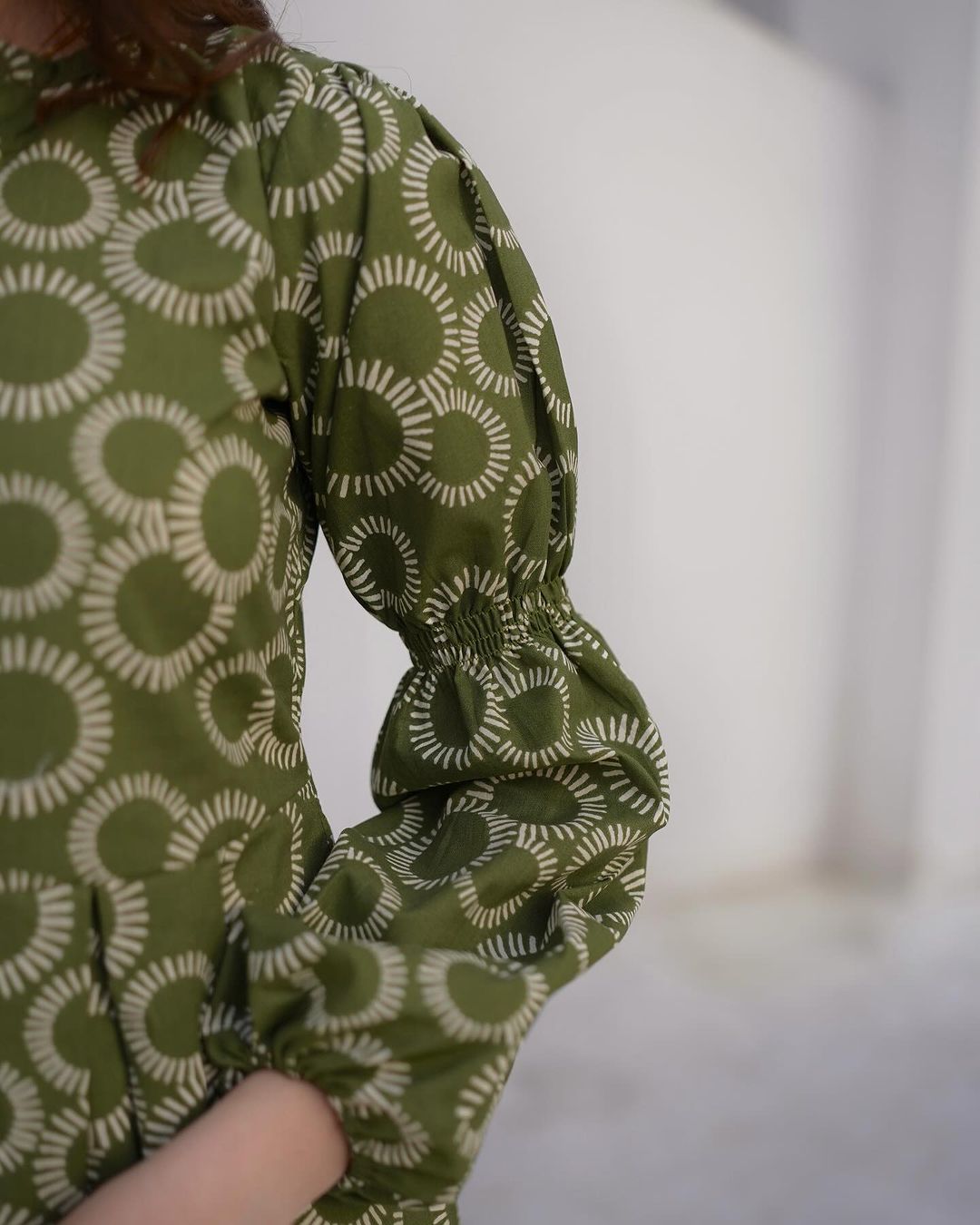 Designer Green Embroidered Midi Dress