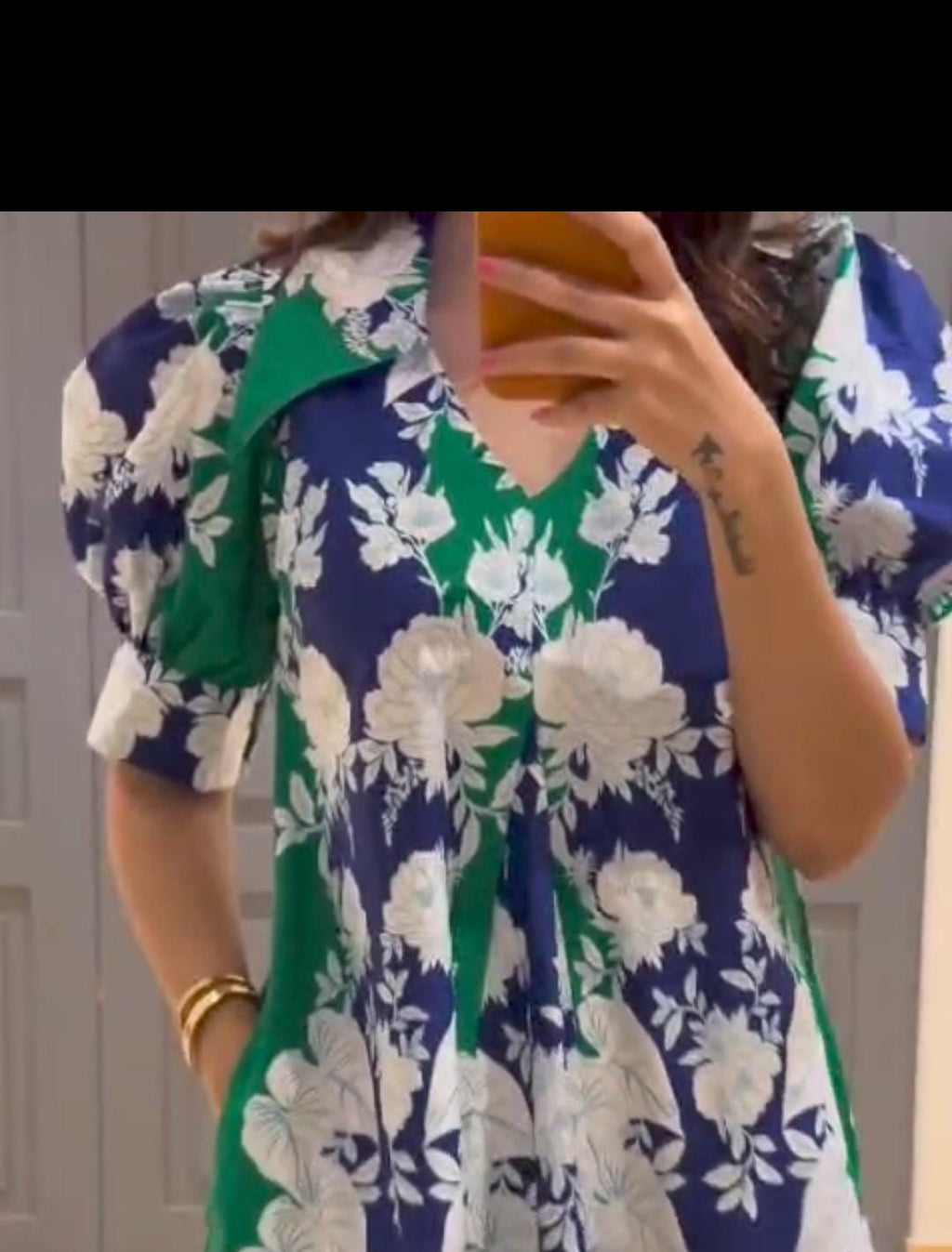 Floral Designed Midi Dress