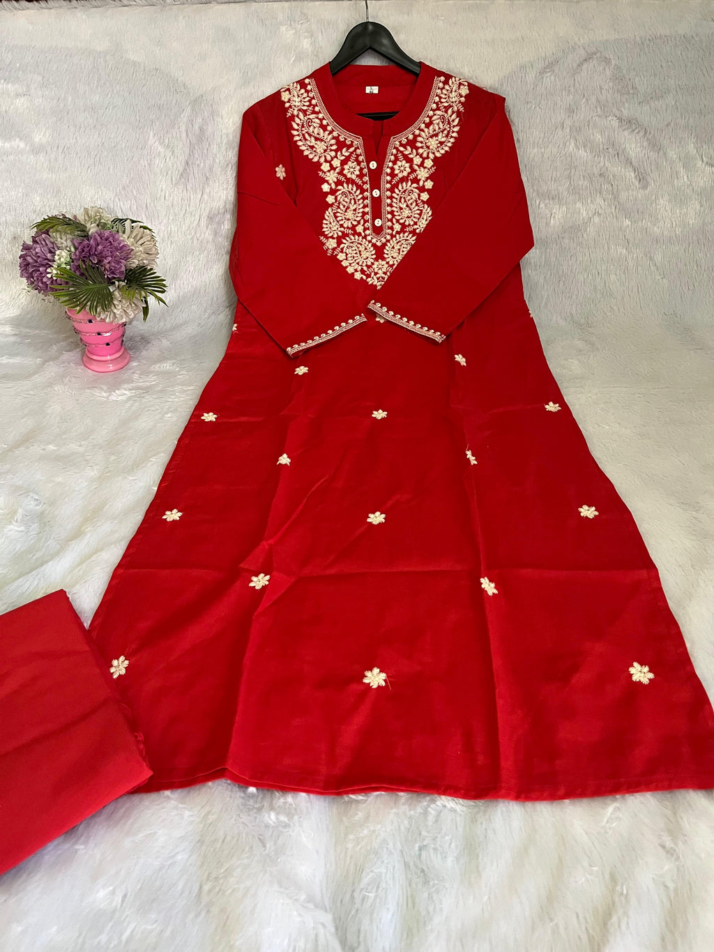 Beautiful Floral Embroidered Co-ord Set